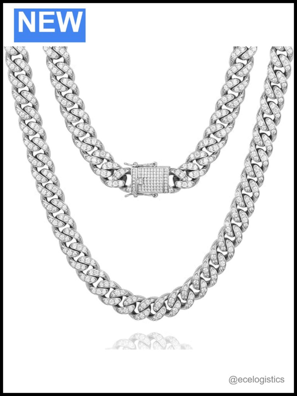 12mm 14k Gold Plated Cuban Link Chain Necklace CZ Iced Out Hip Hop